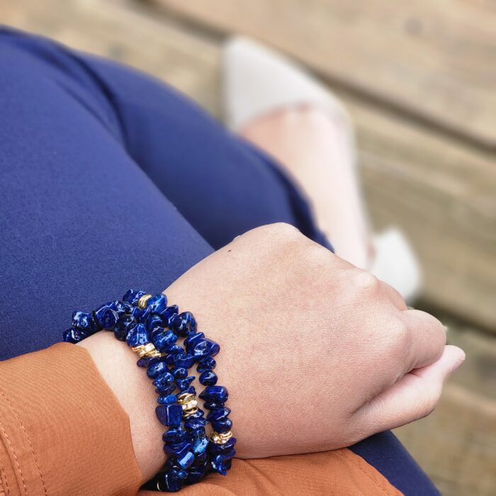 navy blue bracelet set