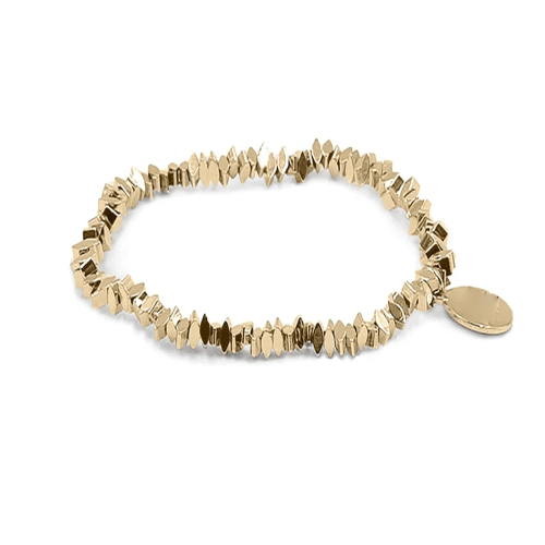 gold beaded bracelet